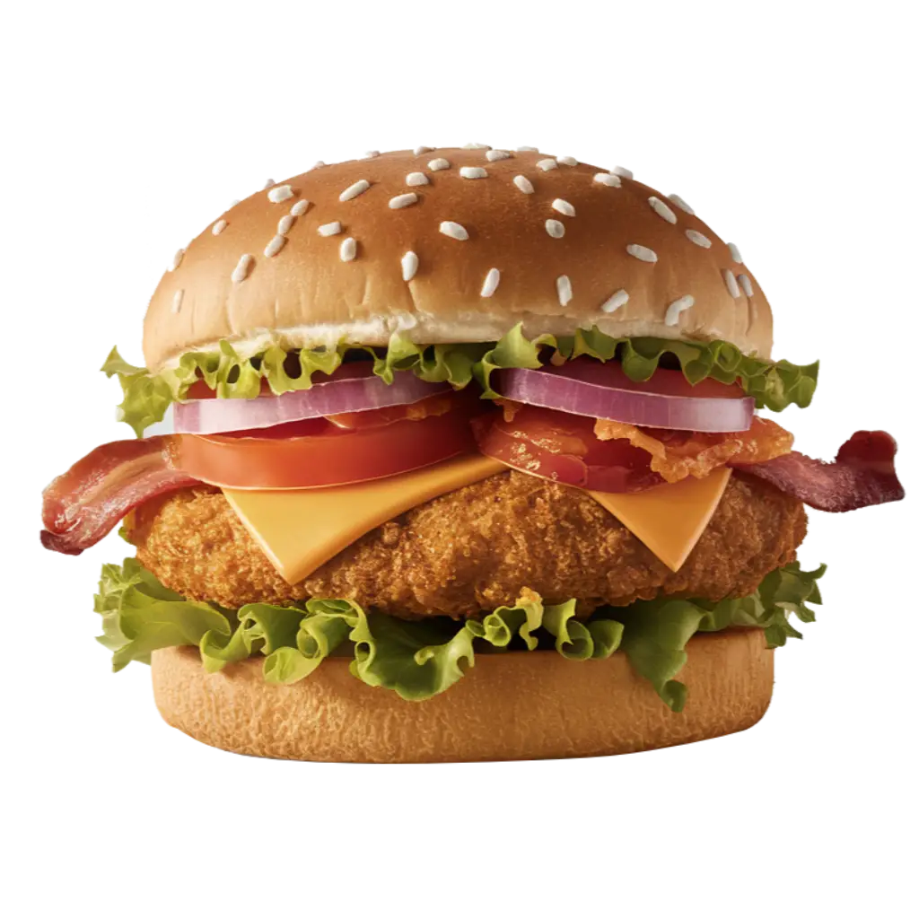 Burger chicken bacon